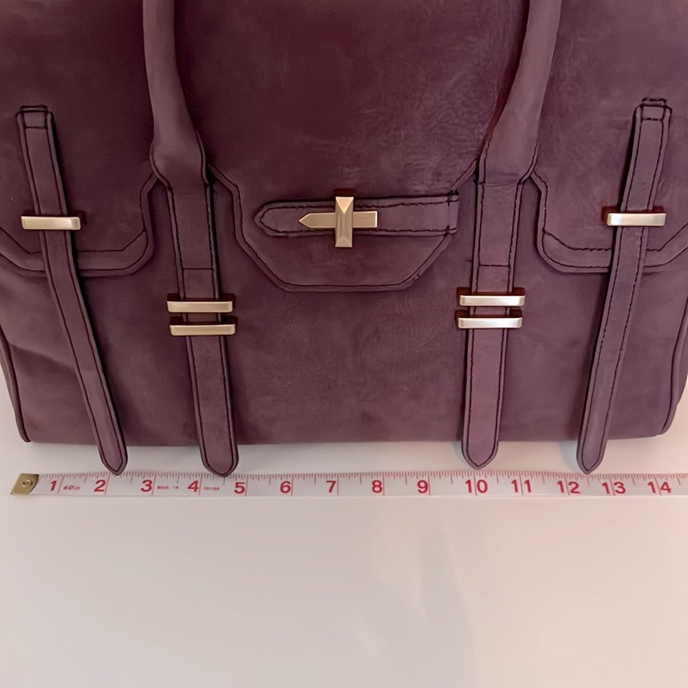 Rebecca Minkoff Jules Satchel in Aubergine Suede - Picture 5 of 13